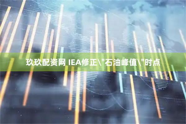 玖玖配资网 IEA修正＂石油峰值＂时点