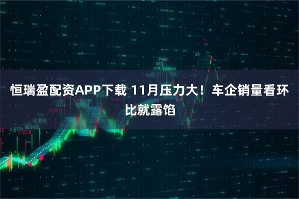 恒瑞盈配资APP下载 11月压力大！车企销量看环比就露馅